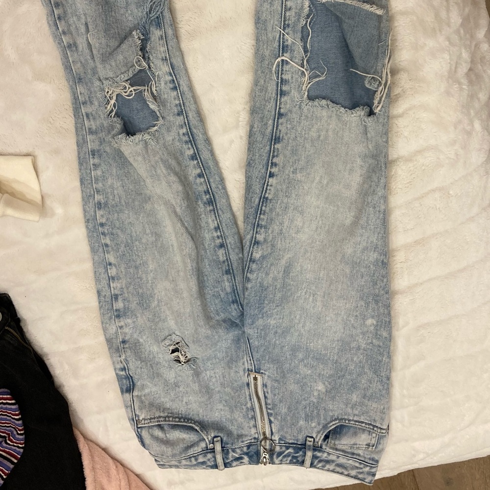 PACSUN mom jeans with only zipper